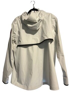 Canada Goose White Utility Jacket with Black Trim